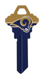 HILLMAN NFL St Louis Rams House/Office Key Blank 68 Single For Schlage Locks Multicolored, Pack of 6