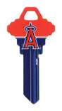HILLMAN MLB Los Angeles Angels Painted Key House/Office Universal Key Blank Single Blue/Red, Pack of 6