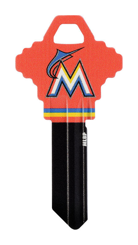 HILLMAN MLB Florida Marlins House/Office Key Blank 68 SC1 Single For Schlage Locks, Pack of 6