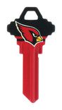 HILLMAN NFL Arizona Cardinals House/Office Key Blank 68 Single For Schlage Locks Red, Pack of 6