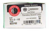 HILLMAN No. 10 X 2-1/2 in. L Phillips Oval Head Sheet Metal Screws 50 pk
