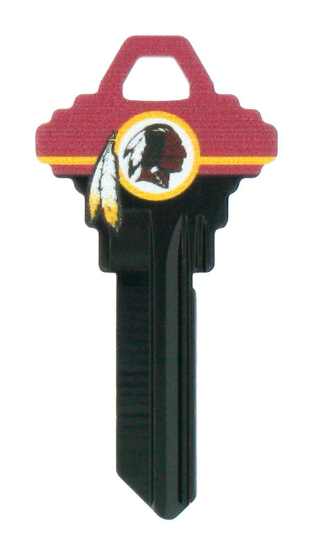 HILLMAN NFL Washington Redskins House/Office Key Blank 68 Single For Schlage Locks Red, Pack of 6