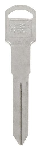 HILLMAN Traditional Key Automotive Key Blank Double For GM Silver, Pack of 10