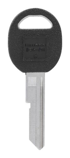 HILLMAN Traditional Key Automotive Key Blank Single For GM Black/Silver, Pack of 5