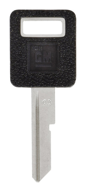 HILLMAN Traditional Key Automotive Key Blank Single For GM Black/Silver, Pack of 5