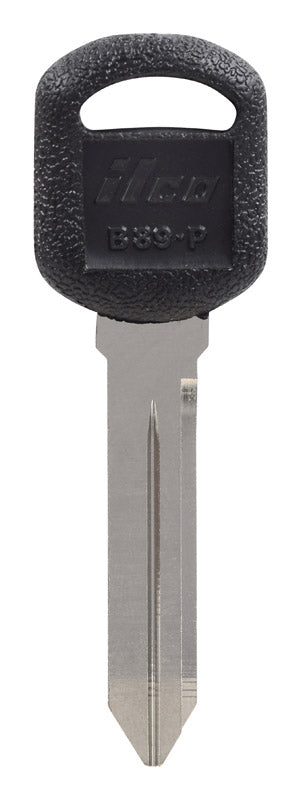HILLMAN Traditional Key Automotive Key Blank Double For GM Black/Silver, Pack of 5