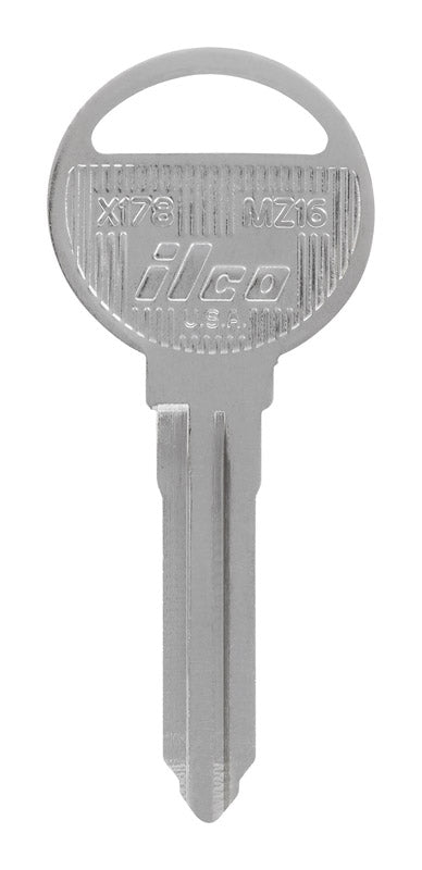 HILLMAN Traditional Key Automotive Key Blank Double For Ford Silver, Pack of 10