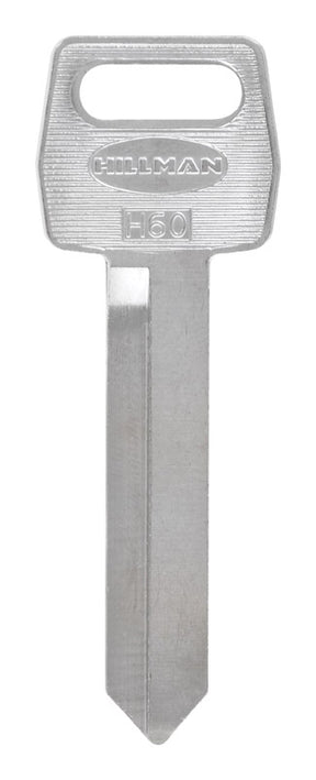 HILLMAN Traditional Key Automotive Key Blank Double For Ford Black/Silver, Pack of 10