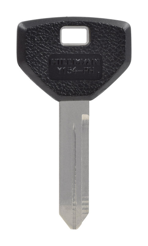 HILLMAN Traditional Key Automotive Key Blank Double For Chrysler Black/Silver, Pack of 5