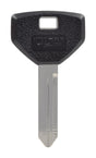 HILLMAN Traditional Key Automotive Key Blank Double For Chrysler Black/Silver, Pack of 5