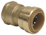 B & K ProLine Series 630-204HC Adapter, 3/4 in, Push-Fit x Female Adapter, Brass, 200 psi Pressure