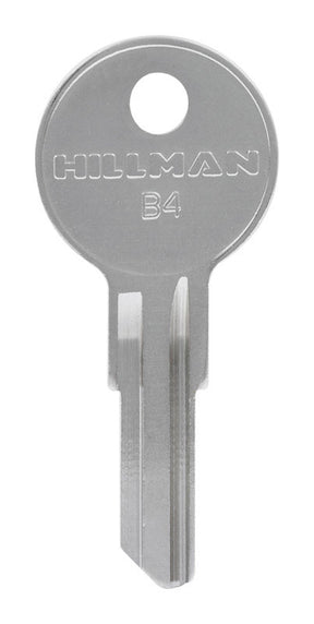 HILLMAN Traditional Key Automotive Key Blank Single Silver, Pack of 10