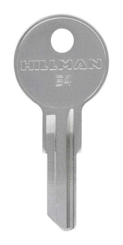 HILLMAN Traditional Key Automotive Key Blank Single Silver, Pack of 10