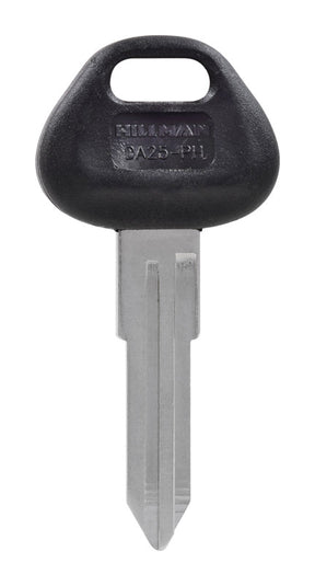 HILLMAN Traditional Key Automotive Key Blank Double For Nissan Black/Silver, Pack of 5