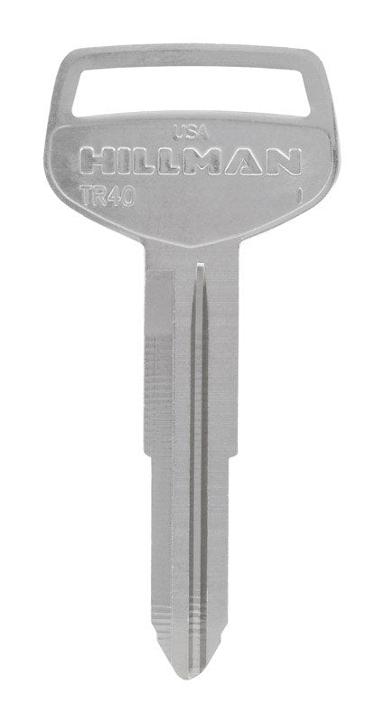 HILLMAN Traditional Key Automotive Key Blank Double For Toyota Silver, Pack of 10