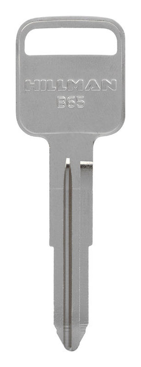 HILLMAN Traditional Key Automotive Key Blank Double For GM Silver, Pack of 10