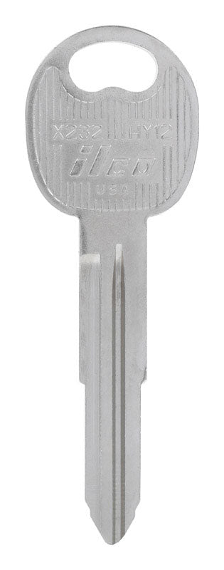 HILLMAN Traditional Key Automotive Key Blank Double For Hyundai Silver, Pack of 10