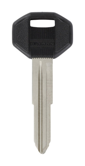 HILLMAN Traditional Key Automotive Key Blank Double For Mitsubishi Black/Silver, Pack of 5