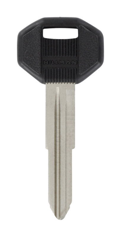 HILLMAN Traditional Key Automotive Key Blank Double For Mitsubishi Black/Silver, Pack of 5