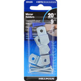 HILLMAN Zinc Mirror Holder Kit 20 lb 4 pk, Pack of 10
