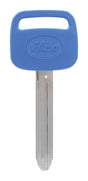 HILLMAN ColorPlus Traditional Key Motorcycle Key Blank Double For Toyota Blue/Silver, Pack of 5