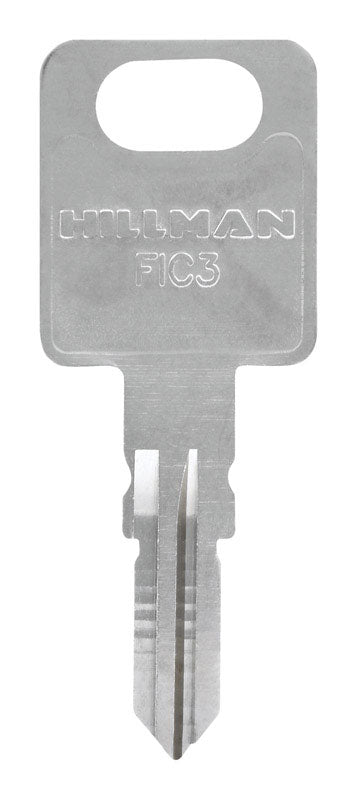 HILLMAN Traditional Key Automotive Key Blank Double For FIC3 Silver, Pack of 10