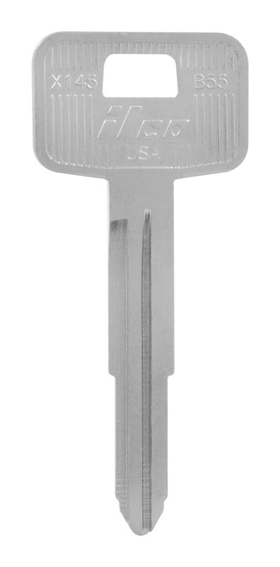 HILLMAN Traditional Key Automotive Key Blank Double For GM Silver, Pack of 10