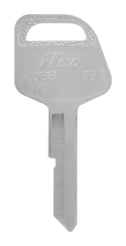 HILLMAN Traditional Key Automotive Key Blank Single For GM Silver, Pack of 10