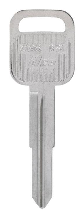HILLMAN Traditional Key Automotive Key Blank Double For Isuzu Silver, Pack of 10