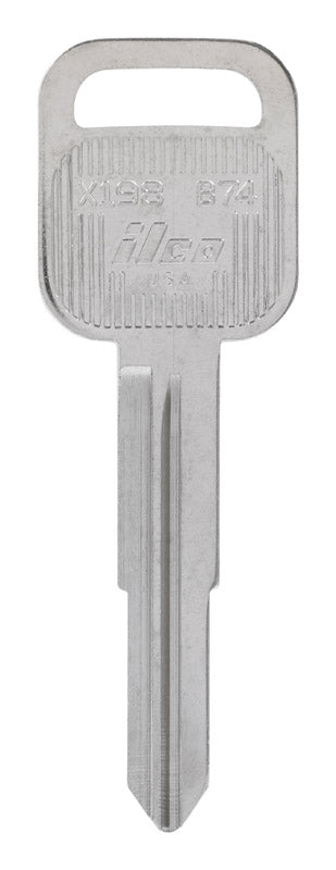 HILLMAN Traditional Key Automotive Key Blank Double For Isuzu Silver, Pack of 10