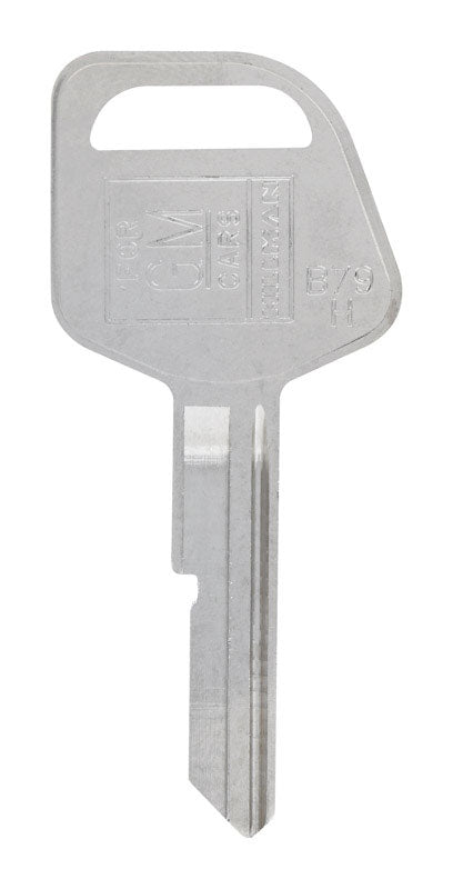 HILLMAN Traditional Key Automotive Key Blank Single For GM Silver, Pack of 10