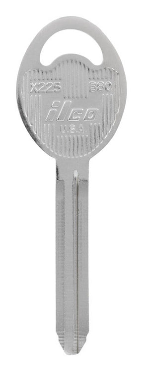 HILLMAN Traditional Key Automotive Key Blank Double For GM Silver, Pack of 10