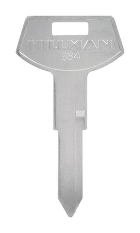 HILLMAN Traditional Key Automotive Key Blank Double For GM Silver, Pack of 10