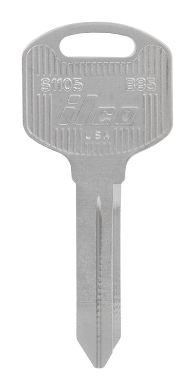 HILLMAN Traditional Key Automotive Key Blank Double For GM Silver, Pack of 10