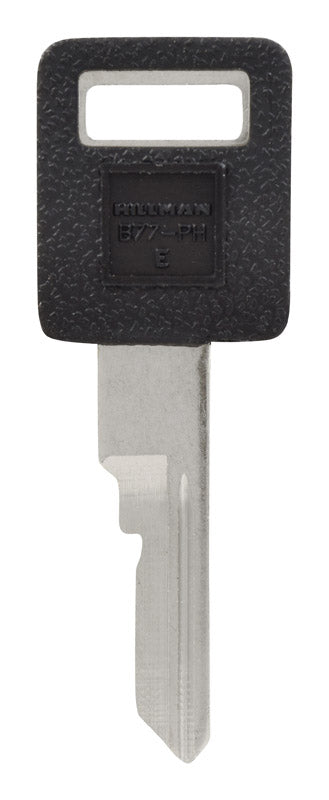 HILLMAN Traditional Key Automotive Key Blank Single For GM Black/Silver, Pack of 5