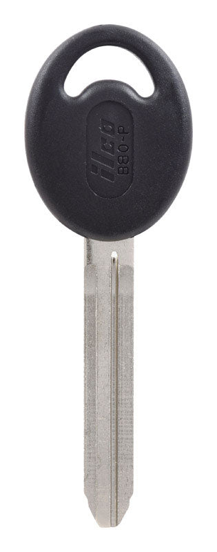 HILLMAN Traditional Key Automotive Key Blank Double For GM Black/Silver, Pack of 5