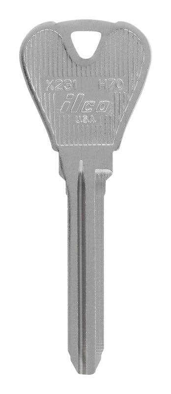 HILLMAN Traditional Key Automotive Key Blank Double For Ford Silver, Pack of 10