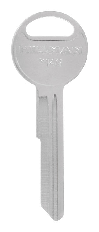 HILLMAN Traditional Key Automotive Key Blank Single For Chrysler Silver, Pack of 10