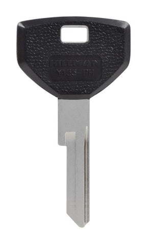 HILLMAN Traditional Key Automotive Key Blank Double For Chrysler Black/Silver, Pack of 5
