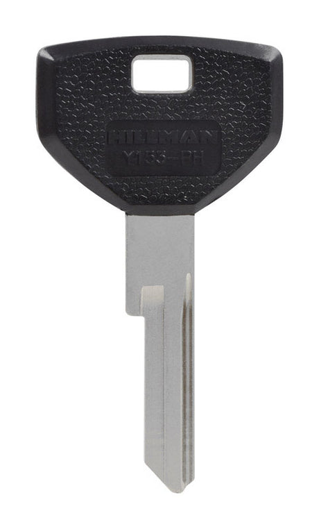 HILLMAN Traditional Key Automotive Key Blank Double For Chrysler Black/Silver, Pack of 5