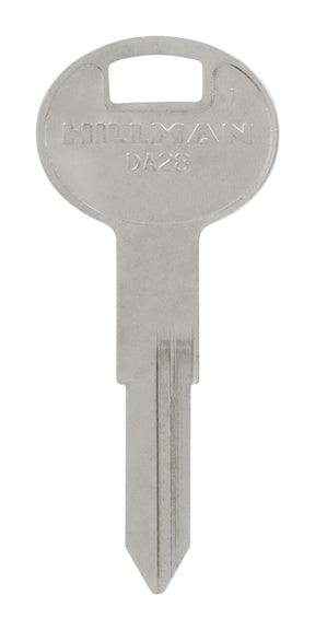 HILLMAN Traditional Key Automotive Key Blank Double For Nissan Silver, Pack of 10