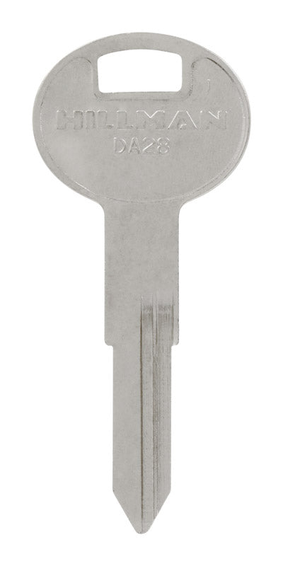 HILLMAN Traditional Key Automotive Key Blank Double For Nissan Silver, Pack of 10