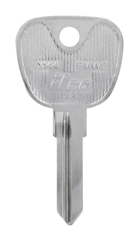 HILLMAN Traditional Key Automotive Key Blank Double For BMW Silver, Pack of 10