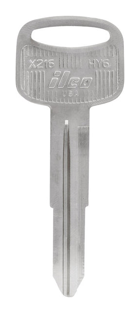 HILLMAN Traditional Key Automotive Key Blank Double For Hyundai Silver, Pack of 10