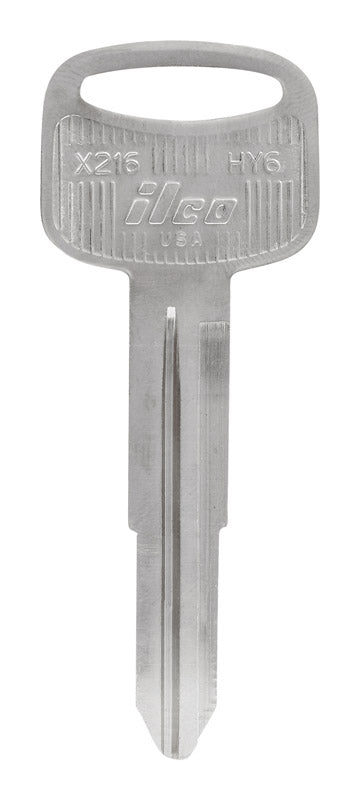 HILLMAN Traditional Key Automotive Key Blank Double For Hyundai Silver, Pack of 10