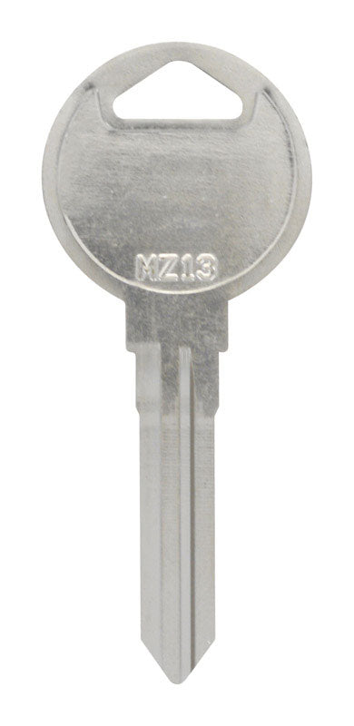 HILLMAN Traditional Key Automotive Key Blank Double For Mazda Silver, Pack of 10