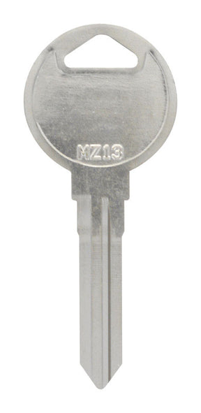 HILLMAN Traditional Key Automotive Key Blank Double For Mazda Silver, Pack of 10