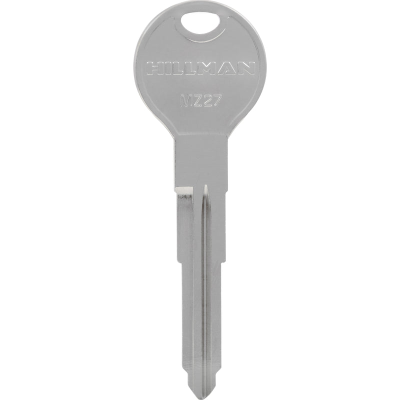 HILLMAN Traditional Key Automotive Key Blank Double For Mazda Silver, Pack of 10