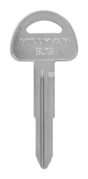 HILLMAN Traditional Key Automotive Key Blank Double For Suzuki Silver, Pack of 10
