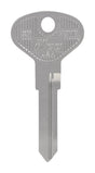 HILLMAN Traditional Key Automotive Key Blank Double For Volkswagen Silver, Pack of 10